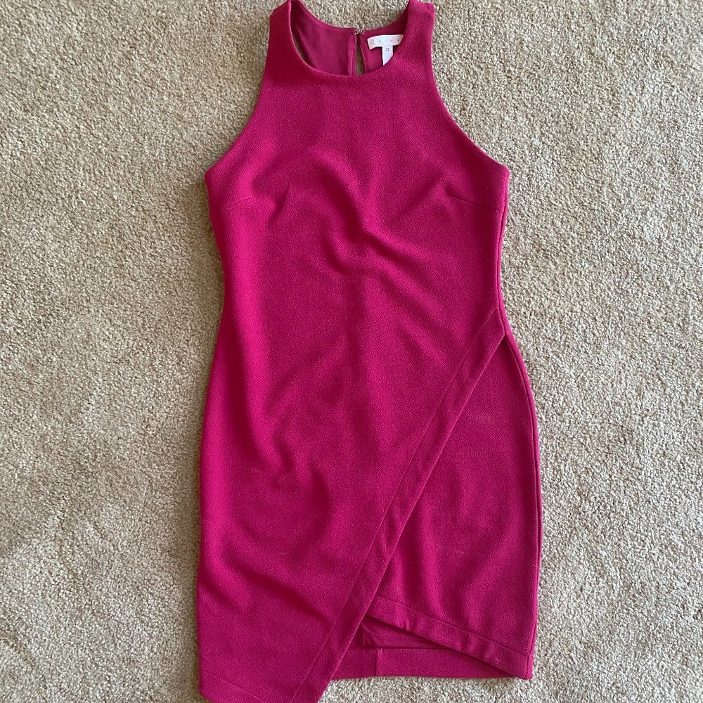 Leith knee-length tank dress with asymmetric slit